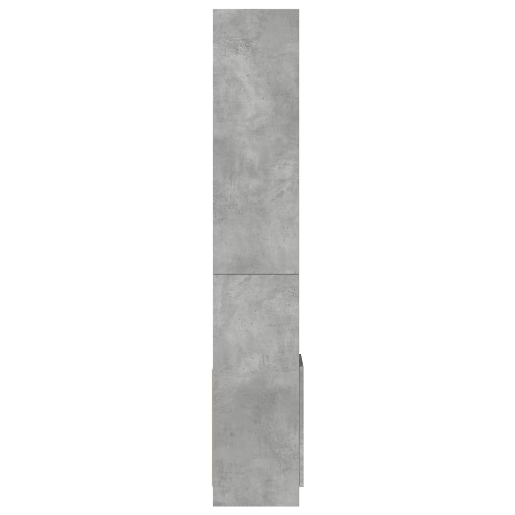 Hoge Kast 92X33X Bewerkt Hout Betongrijs