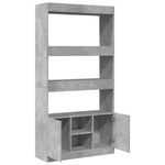 Hoge Kast 92X33X Bewerkt Hout Betongrijs