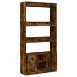 Hoge Kast 92X33X Bewerkt Hout Kleurig Gerookt Eiken