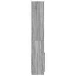 Hoge Kast 92X33X Bewerkt Hout Eikenkleurig Grijs Sonoma