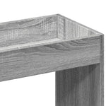 Hoge Kast 92X33X Bewerkt Hout Eikenkleurig Grijs Sonoma