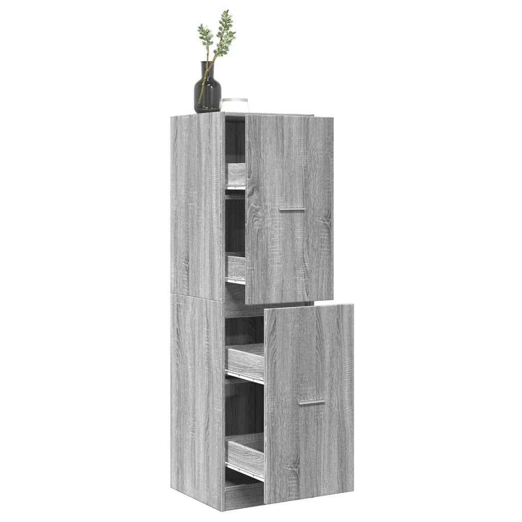 Apothekerskast 30X41X144,5 Cm Bewerkt Hout