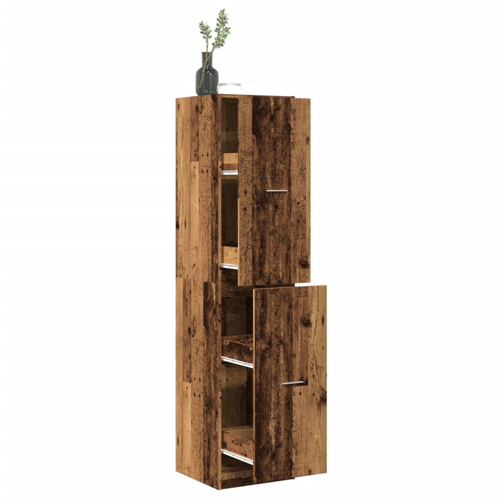 Apothekerskast 30X41X144,5 Cm Bewerkt Hout