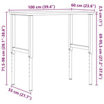 Werkbank 100X(55-60)X(71,5-98) Cm Massief Beukenhout