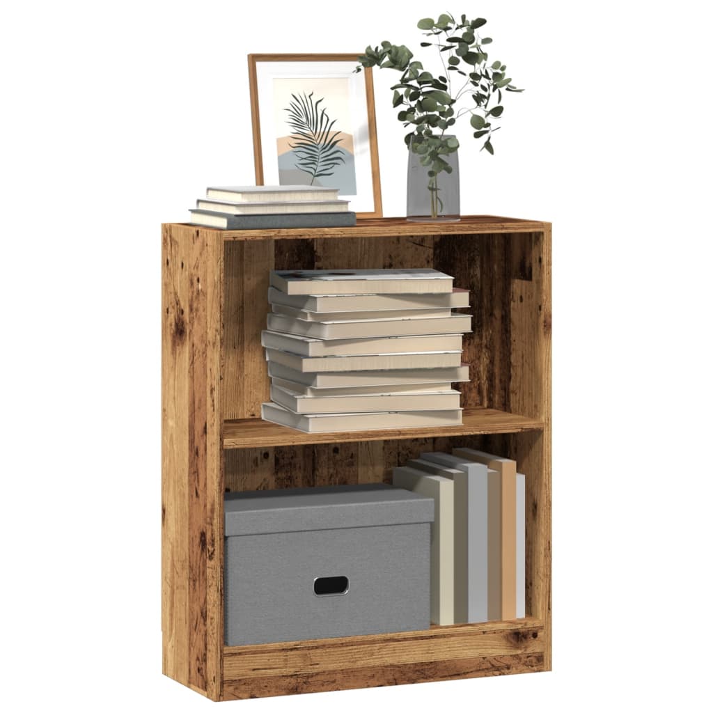 Boekenkast 80X24X Bewerkt Hout Kleurig Oud Hout