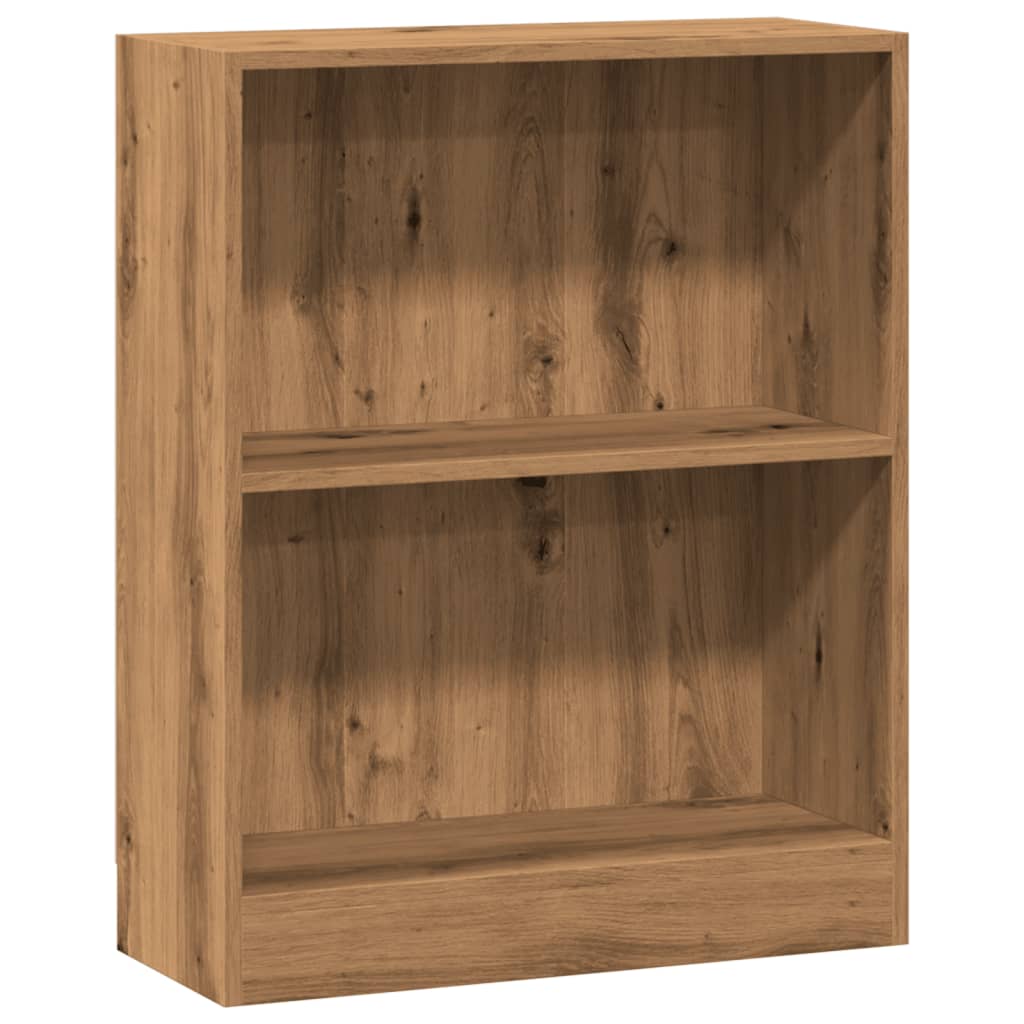 Boekenkast 60X24X Bewerkt Hout Artisanaal Kleurig Eiken