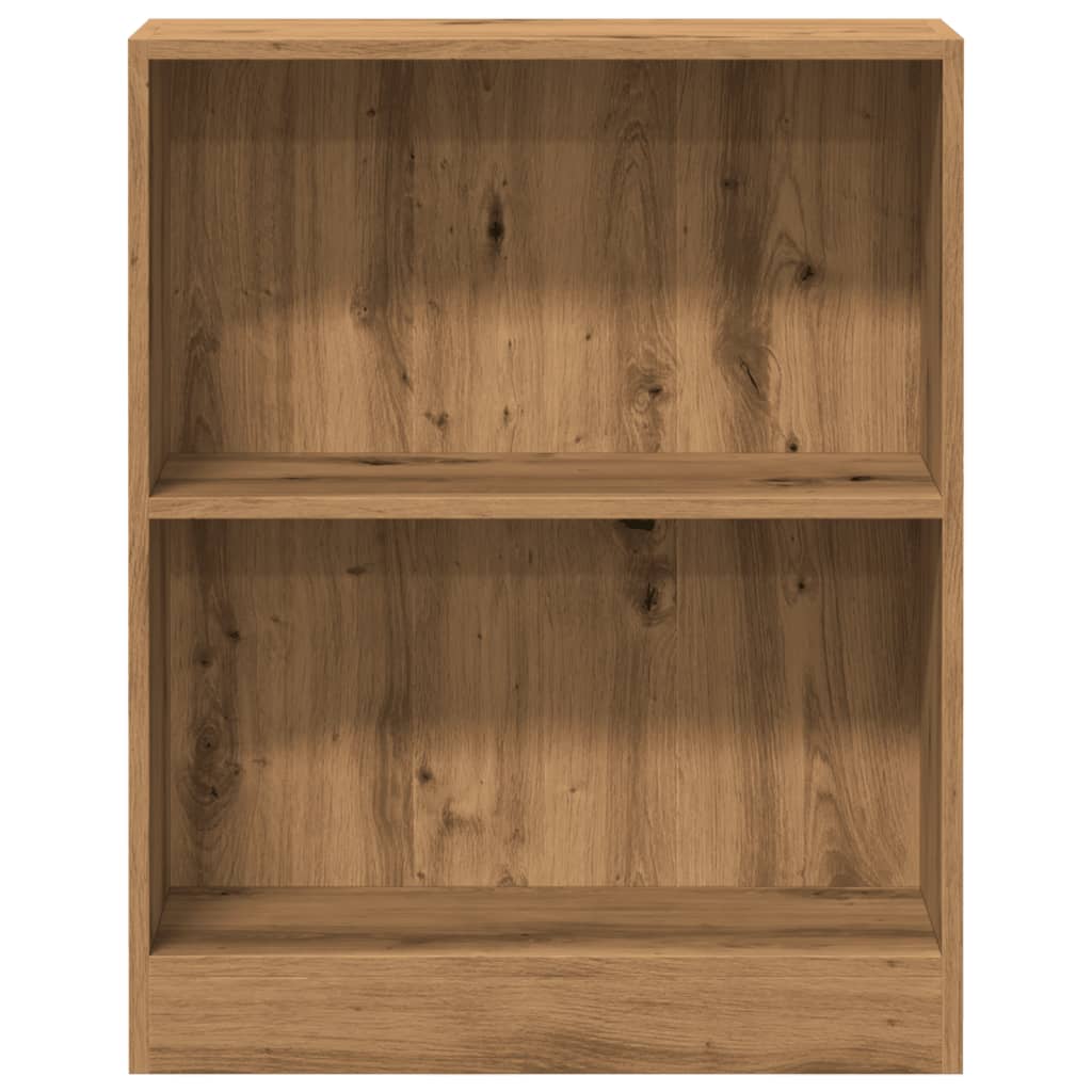 Boekenkast 60X24X Bewerkt Hout Artisanaal Kleurig Eiken