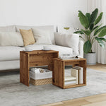 Salontafelset 48X30X45 Cm Bewerkt Hout