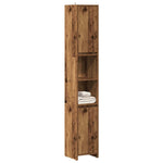 Badkamerkast 30X30X183,5 Cm Bewerkt Hout