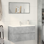 Badkamerwandkast 80X38,5X45 Cm Bewerkt Hout Betongrijs Oud Hout