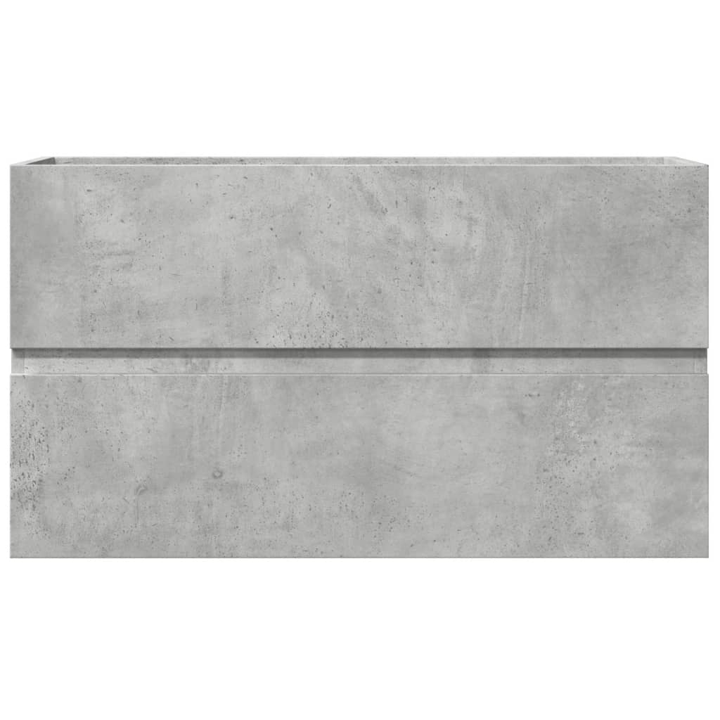 Badkamerwandkast 80X38,5X45 Cm Bewerkt Hout Betongrijs Oud Hout