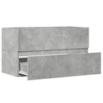 Badkamerwandkast 80X38,5X45 Cm Bewerkt Hout Betongrijs Oud Hout