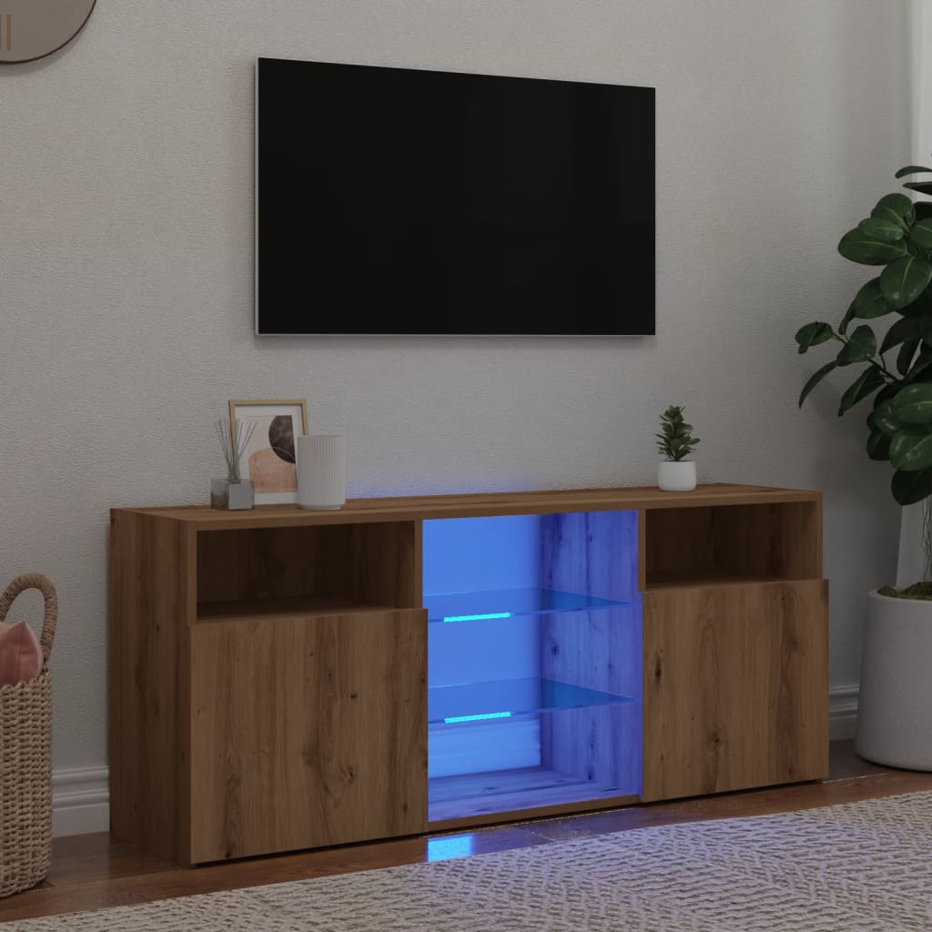 Tv-Meubel Met Led-Verlichting 120X30X50 Cm