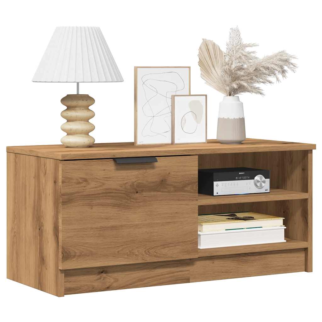 Tv-Meubel 80X35X36,5 Cm Bewerkt Hout