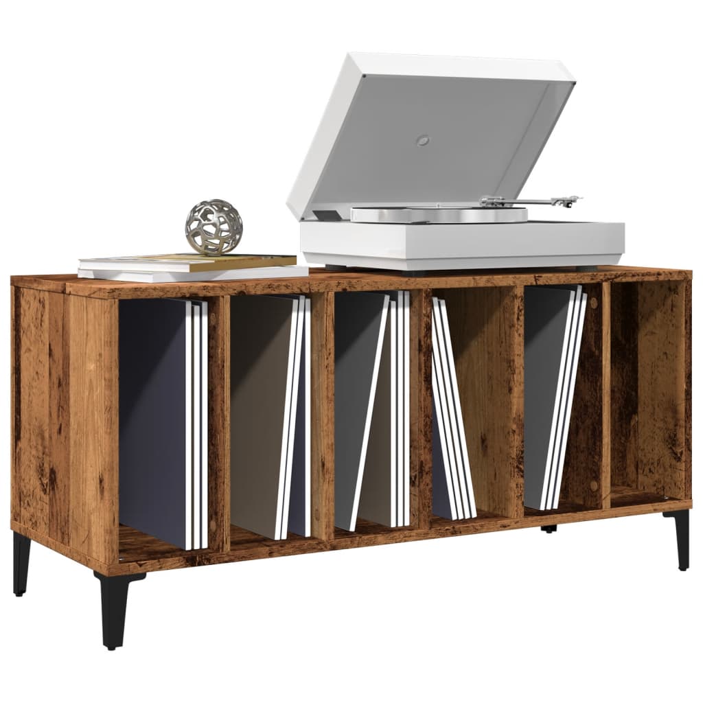 Platenkast 100X38X48 Cm Bewerkt Hout Eikenkleurig