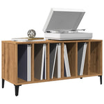 Platenkast 100X38X48 Cm Bewerkt Hout Eikenkleurig
