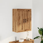 Wandkast 69,5X34X90 Cm Bewerkt Hout Bruin Eikenkleur