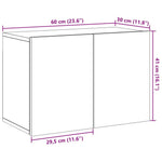 Tv-Meubel Wandgemonteerd 60X30X41 Cm Oud Houtkleurig