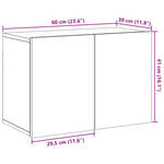 Tv-Meubel Wandgemonteerd 60X30X41 Cm Artisanaal Eikenkleurig