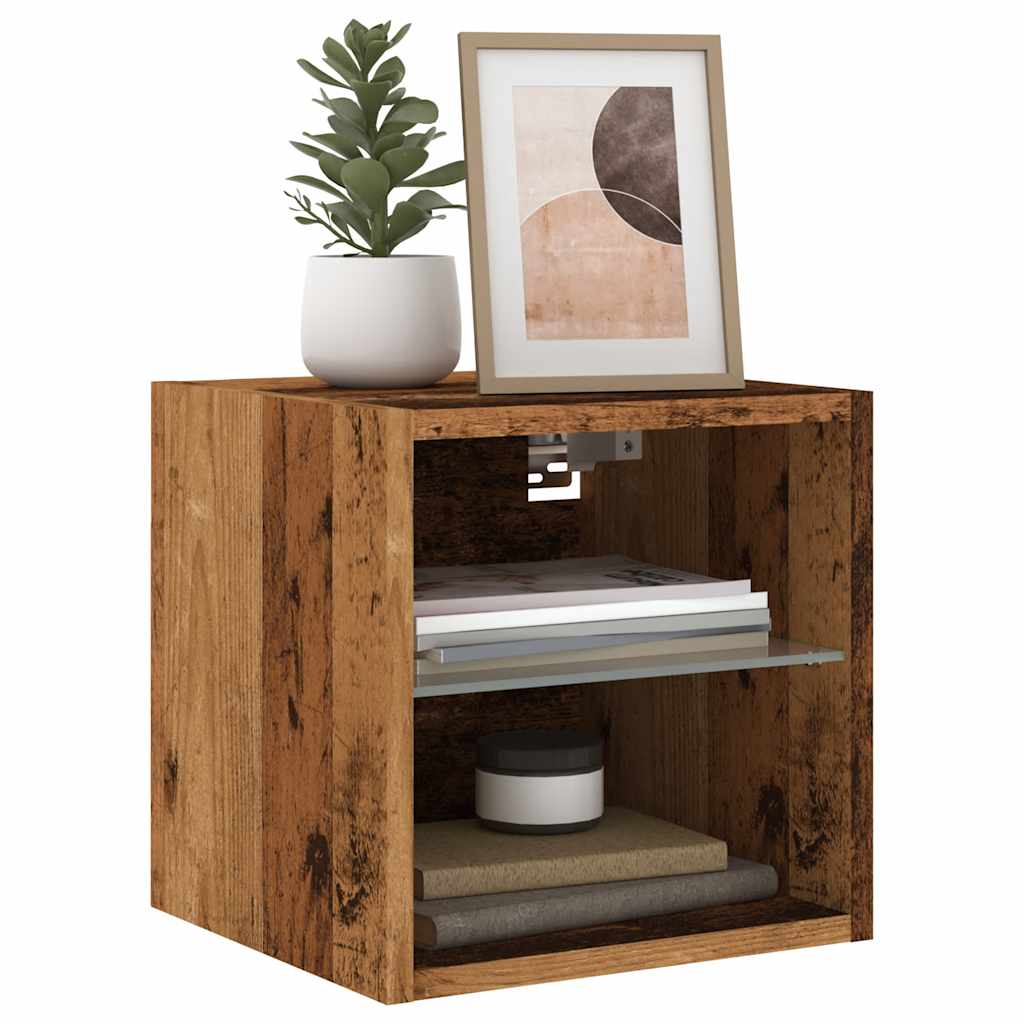 Tv-Wandmeubel Met Led-Verlichting 30X28,5X