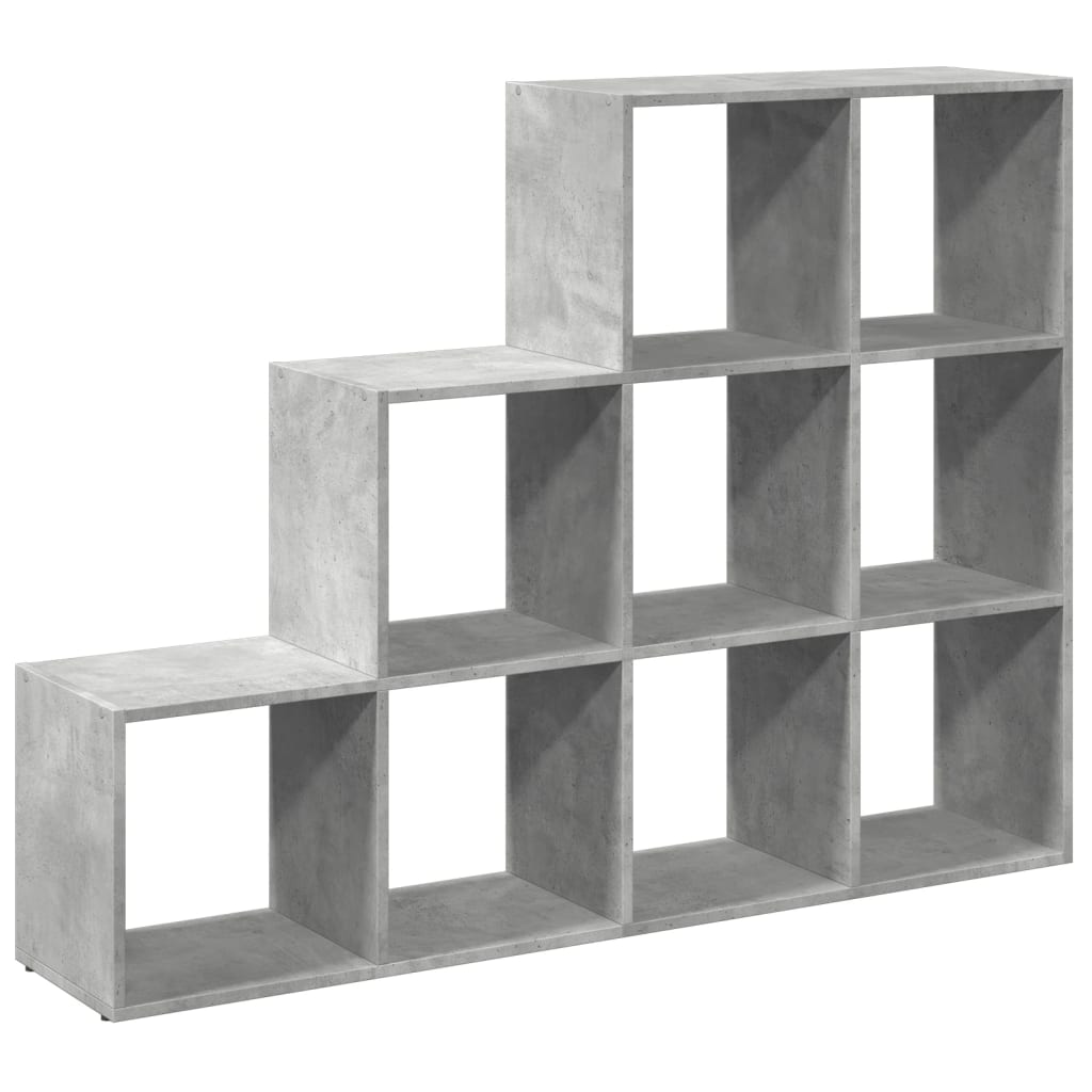 Kamerscherm / Boekenkast 3-Laags 137,5X29X103,5 Cm Hout Grijs Betongrijs