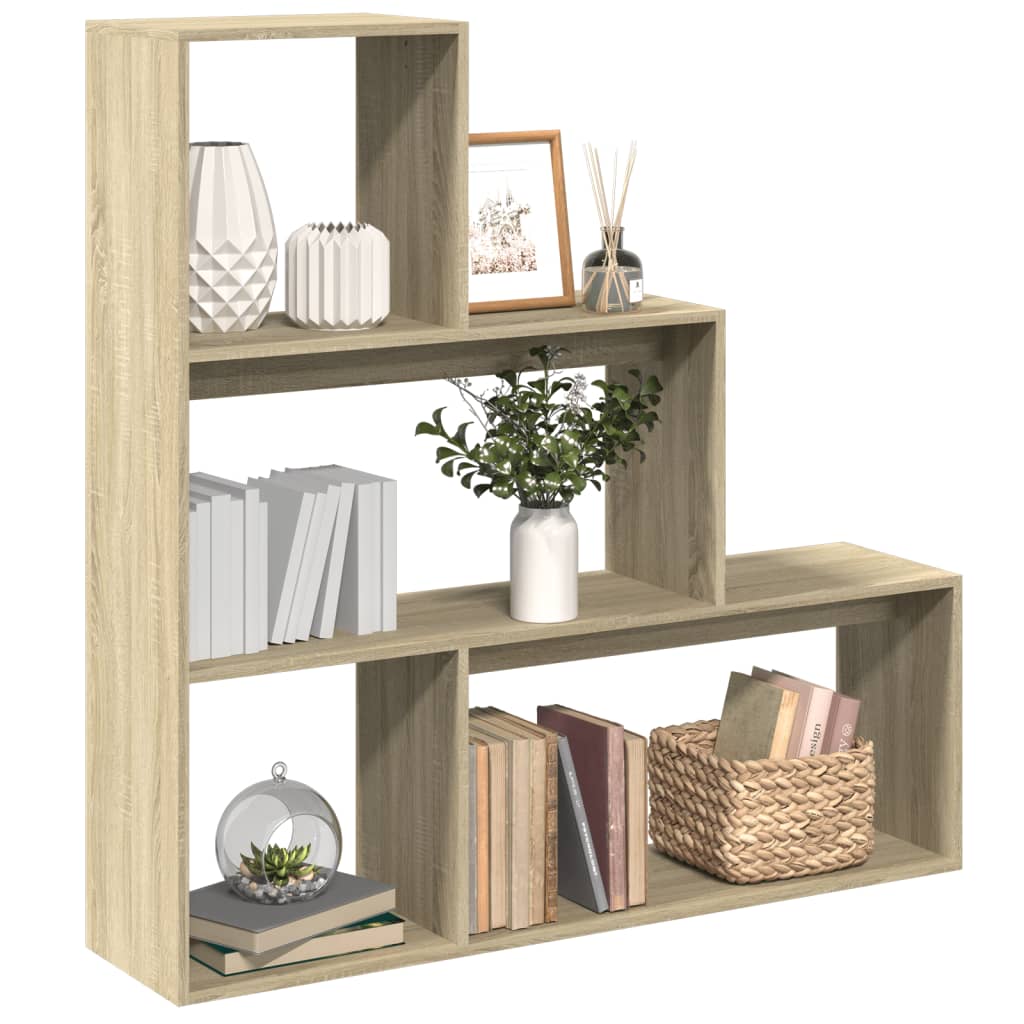 Kamerscherm / Boekenkast 4-Laags 143,5X29X143,5 Cm Hout Grijs