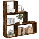 Kamerscherm / Boekenkast 4-Laags 143,5X29X143,5 Cm Hout Grijs