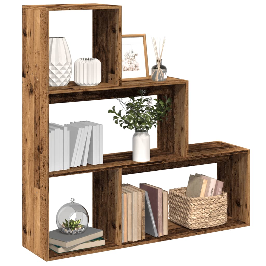 Kamerscherm / Boekenkast 4-Laags 143,5X29X143,5 Cm Hout Grijs