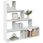 Kamerscherm / Boekenkast 4-Laags 143,5X29X143,5 Cm Hout Grijs