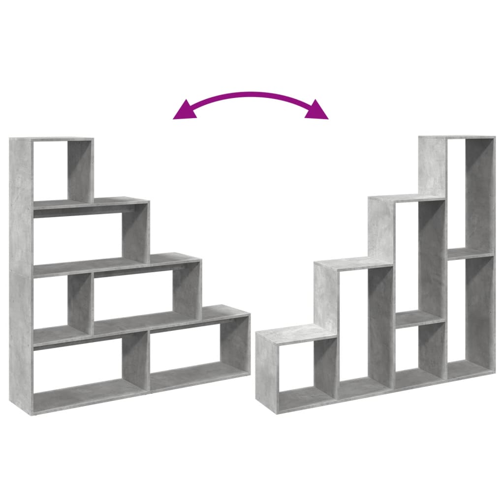 Kamerscherm / Boekenkast 4-Laags 143,5X29X143,5 Cm Hout Grijs