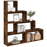 Kamerscherm / Boekenkast 4-Laags 143,5X29X143,5 Cm Hout Grijs