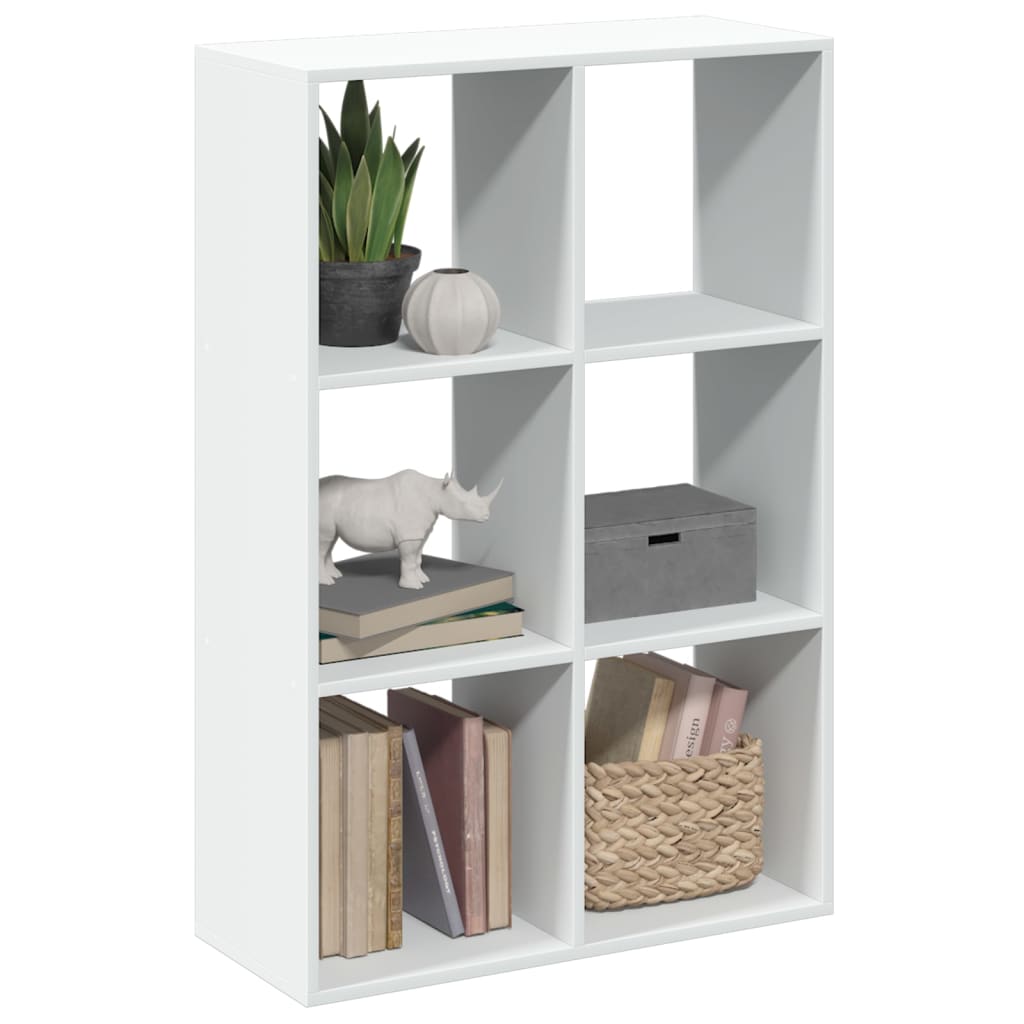 Kamerscherm / Boekenkast 69,5X29X137,5 Cm Bewerkt Hout Wit