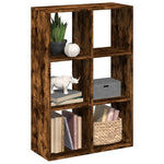 Kamerscherm / Boekenkast 69,5X29X137,5 Cm Hout Gerookt Eiken