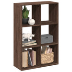 Kamerscherm / Boekenkast 69,5X29X137,5 Cm Hout Bruin Eikenkleur