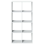 Kamerscherm / Boekenkast 69,5X29X137,5 Cm Bewerkt Hout Wit