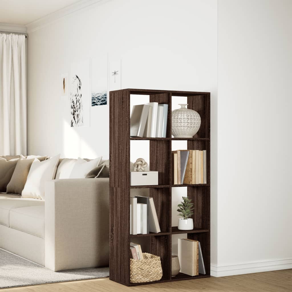 Kamerscherm / Boekenkast 69,5X29X137,5 Cm Hout Bruin Eikenkleur
