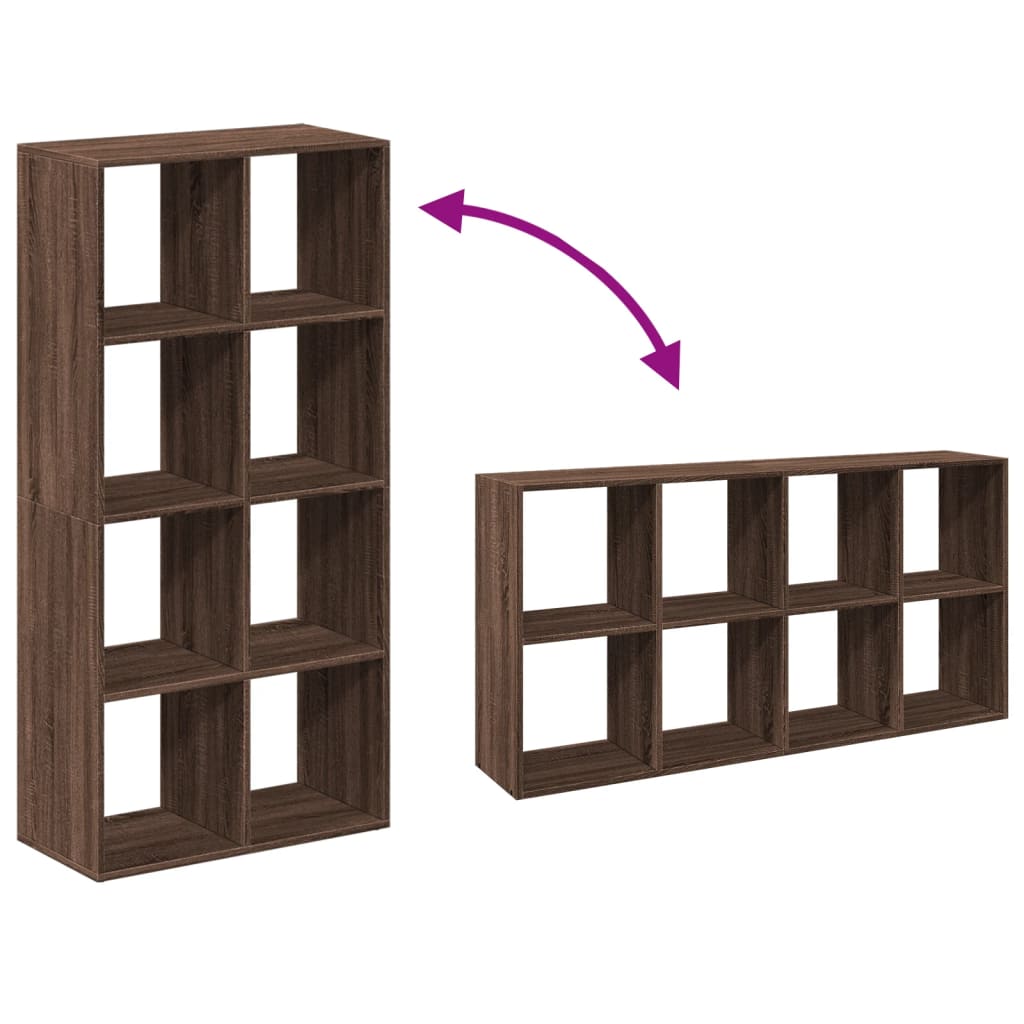 Kamerscherm / Boekenkast 69,5X29X137,5 Cm Hout Bruin Eikenkleur