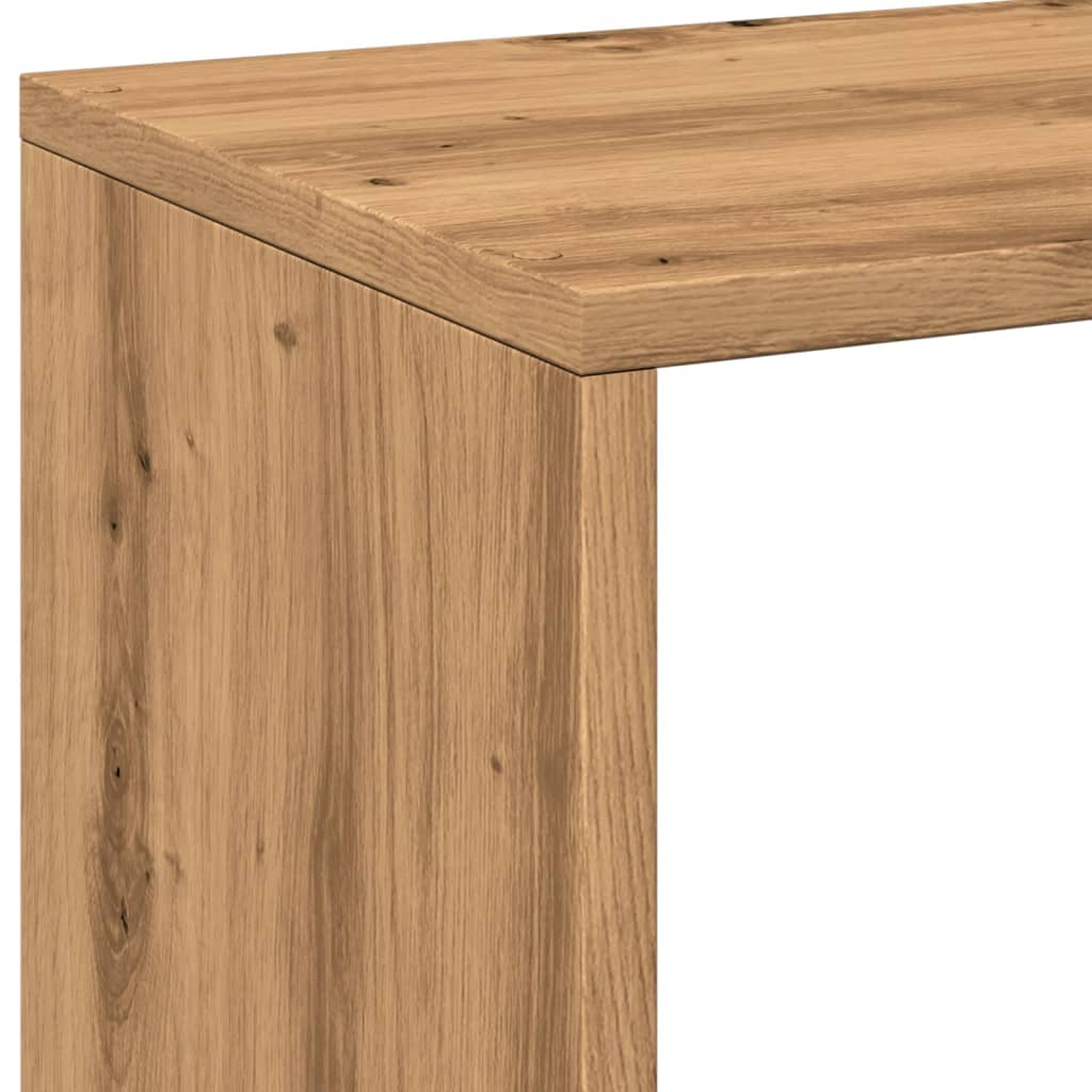 Kamerscherm / Boekenkast 69,5X29X137,5 Cm Hout Artisanaal Eiken Artisanaal Eikenkleurig