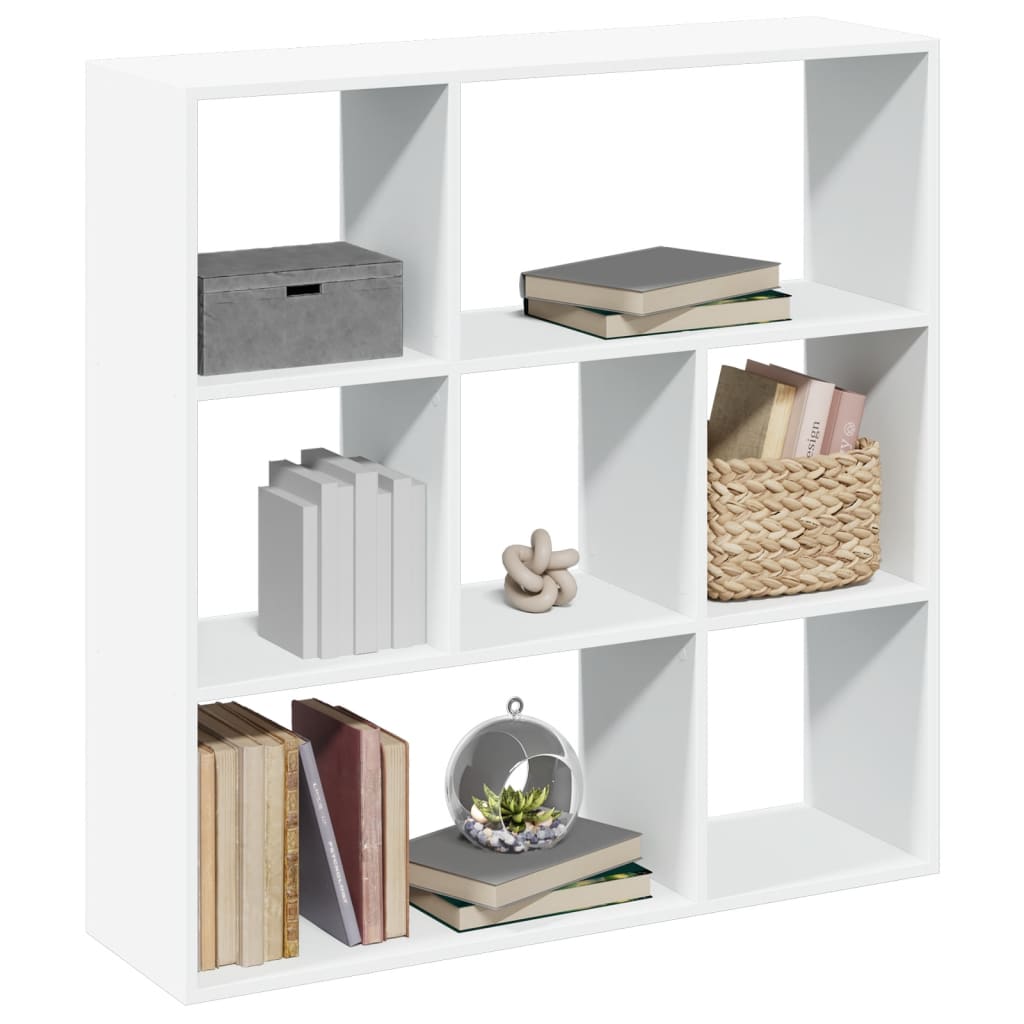 Boekenkast 132X29X141,5 Cm Bewerkt Hout Wit