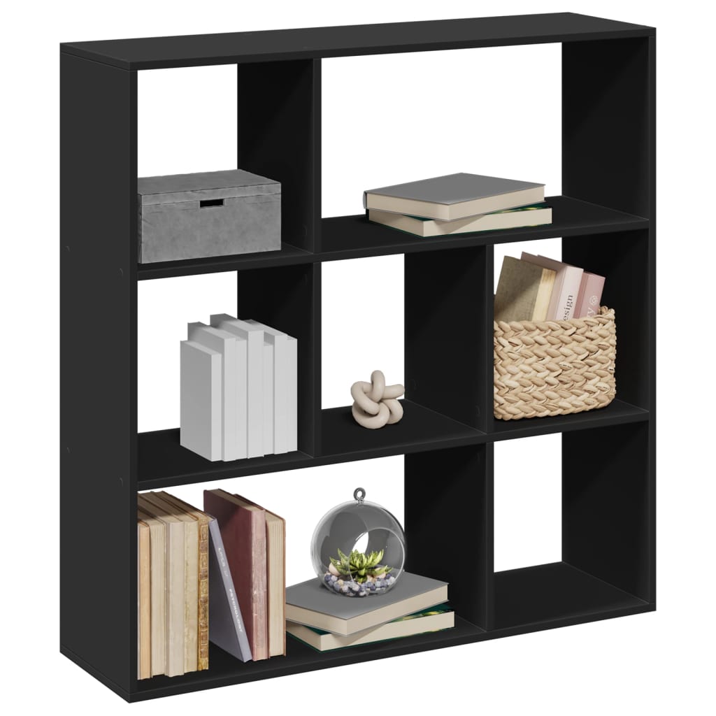 Boekenkast 132X29X141,5 Cm Bewerkt Hout Zwart