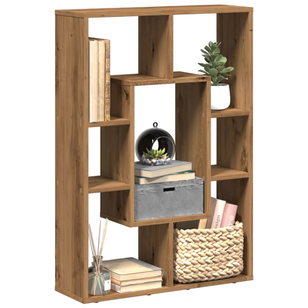 Boekenkast 63X20X90 Cm Bewerkt Hout Kleurig