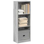 Boekenkast Bewerkt Hout Eikenkleurig Grijs Sonoma