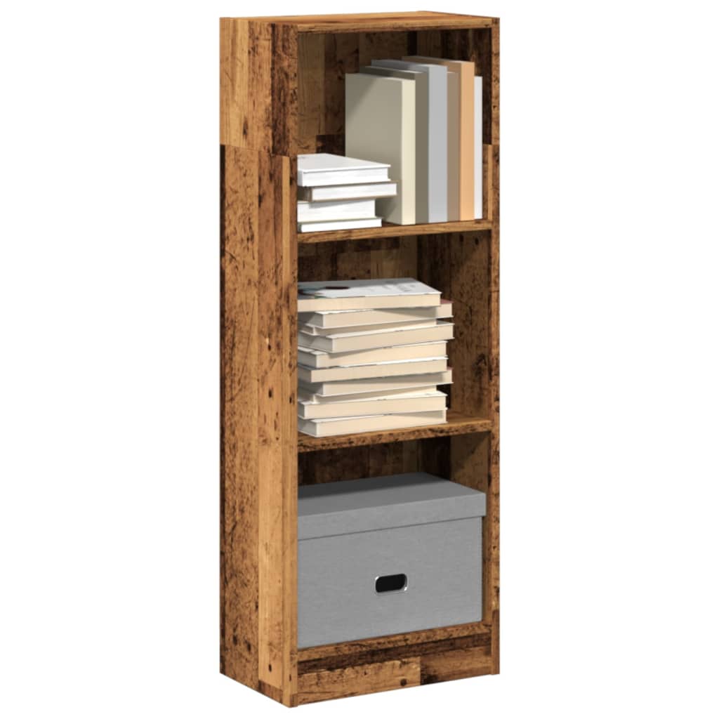 Boekenkast 80X24X Bewerkt Hout Kleurig Oud Hout