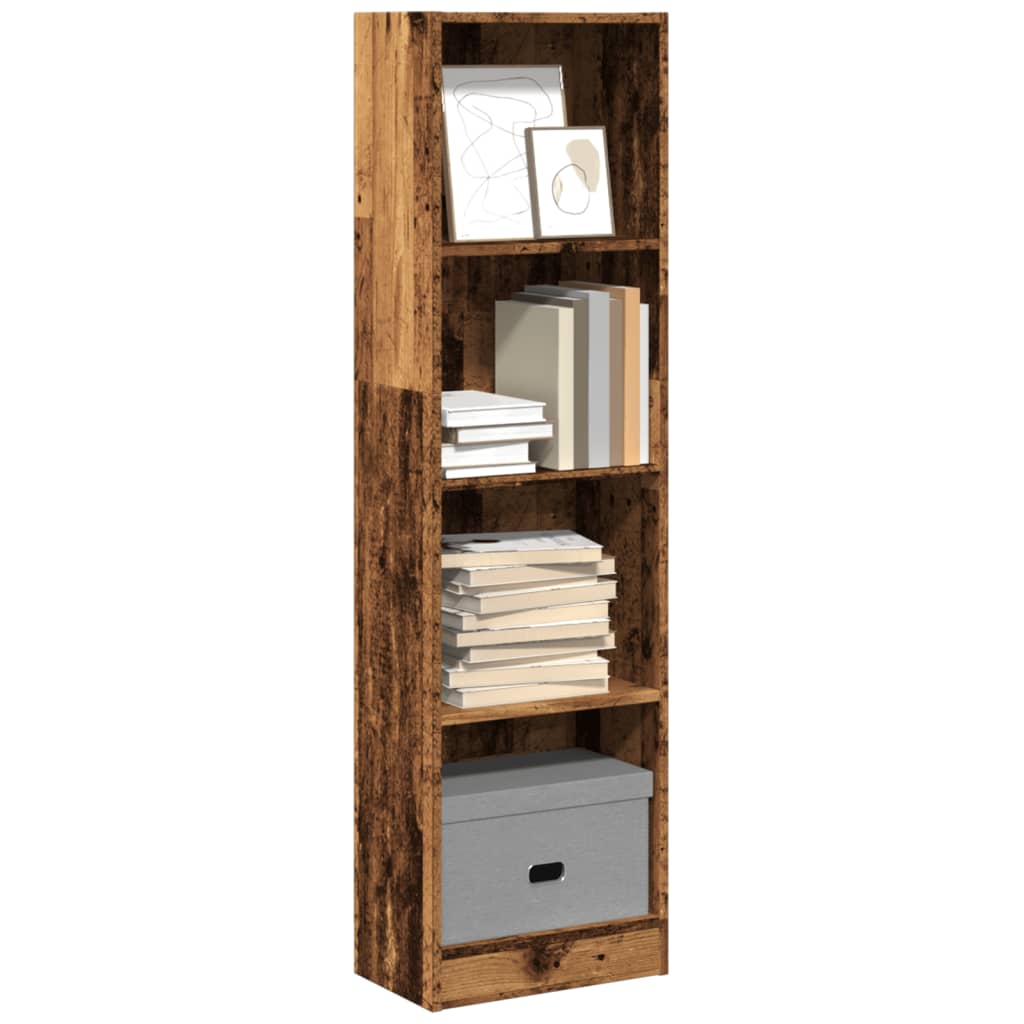 Boekenkast 80X24X Bewerkt Hout Kleurig Oud Hout