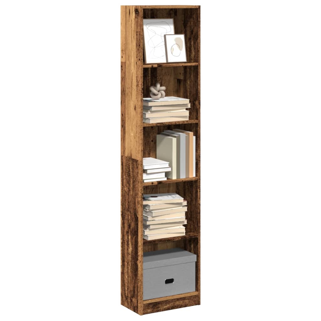 Boekenkast 80X24X Bewerkt Hout Kleurig Oud Hout