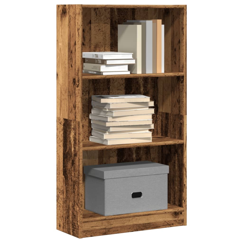 Boekenkast 80X24X Bewerkt Hout Kleurig Oud Hout