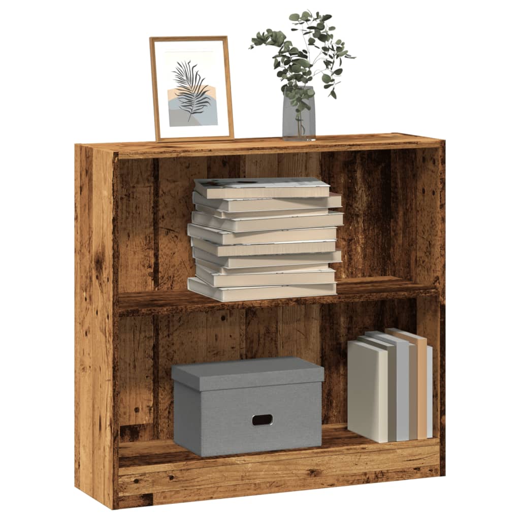 Boekenkast 80X24X Bewerkt Hout Kleurig Oud Hout