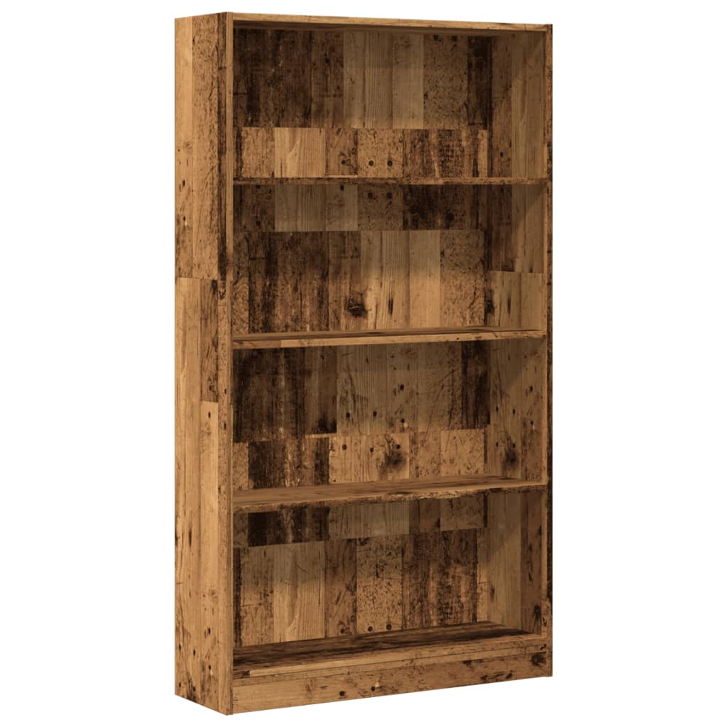 Boekenkast 80X24X Bewerkt Hout Kleurig Oud Hout