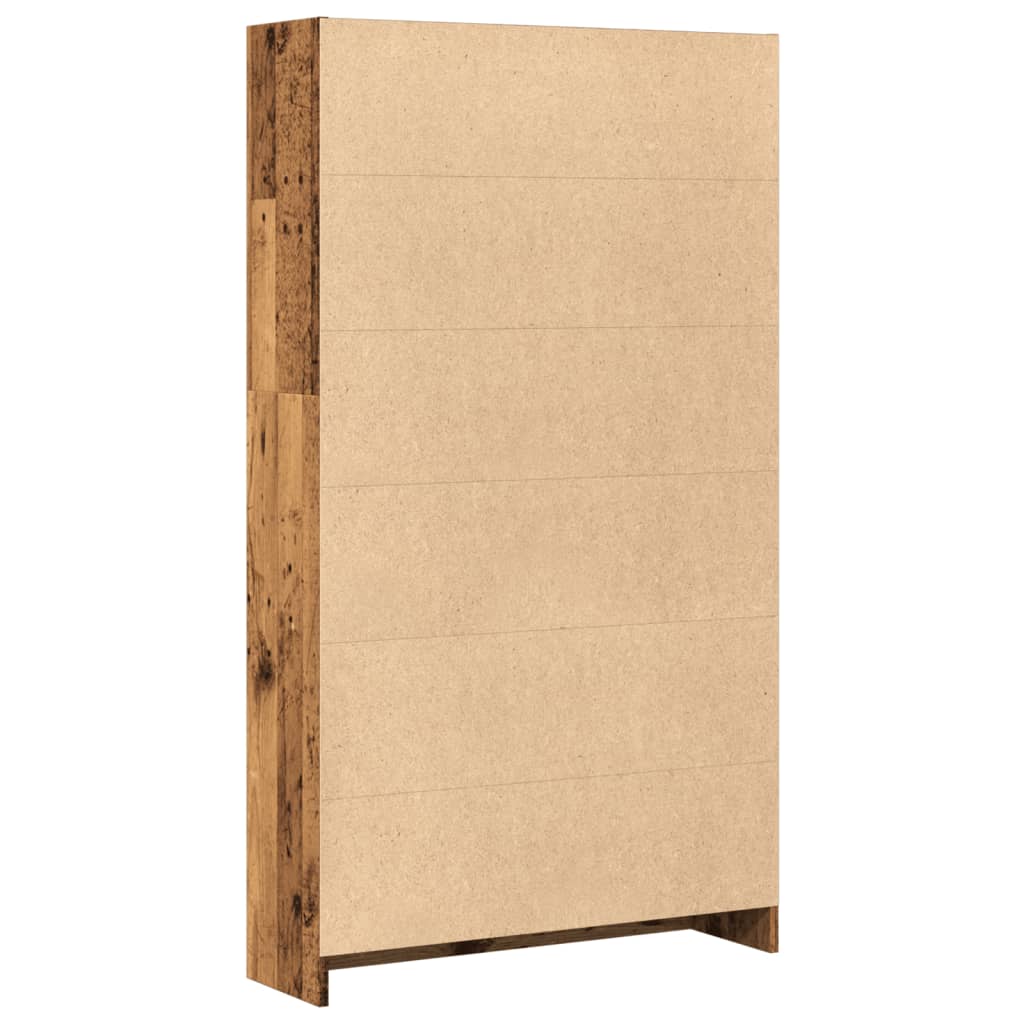 Boekenkast 80X24X Bewerkt Hout Kleurig Oud Hout