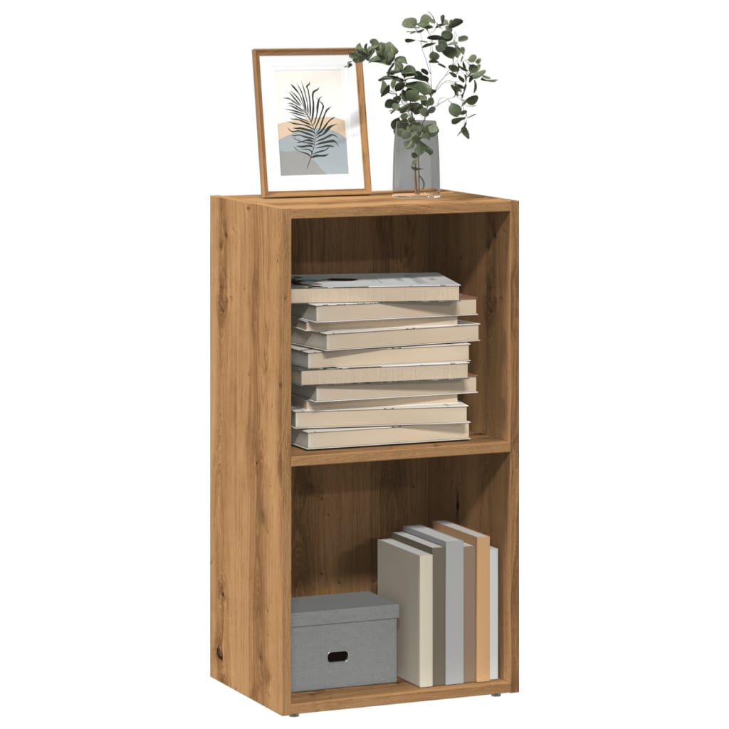 Boekenkast 80X30X Bewerkt Hout Artisanaal Eikenkleurig Artisian Oak